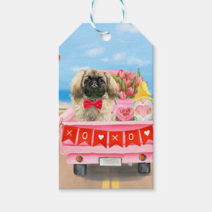Pekingese Hund Valentinstag Lkw Herz Geschenkanhänger