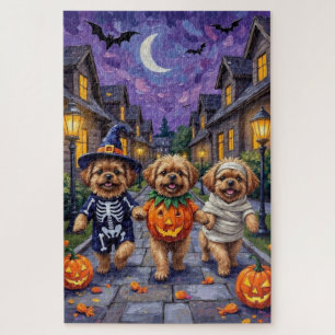 Pekingese Hunde Trick-oder-Treating Halloween-Kost