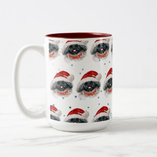 Pekingese-Hunderasse Weihnachtssterne Zweifarbige Tasse