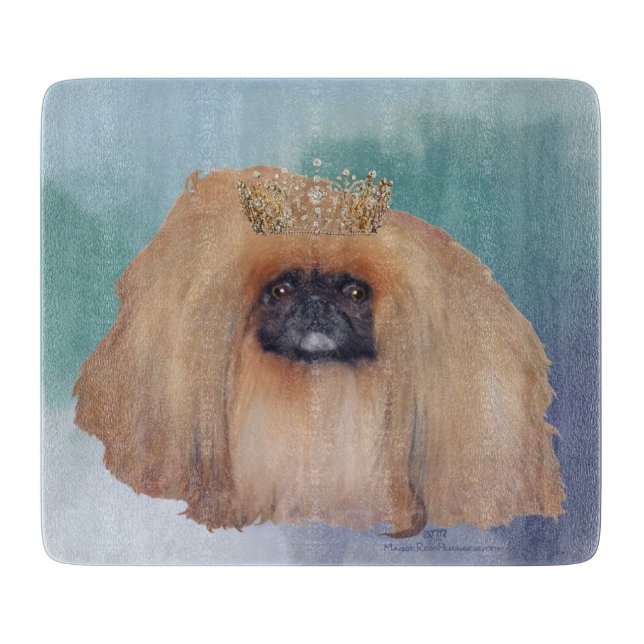 Pekingese Ice Princess Schneidebrett (Vorderseite)