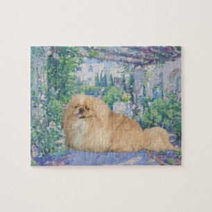 Pekingese in Lavendel