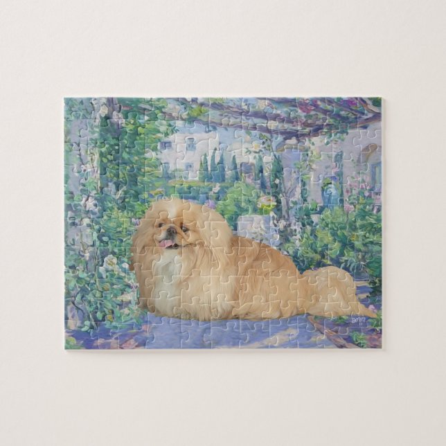 Pekingese in Lavender (Horizontal)