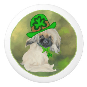 Pekingese Keramikknauf