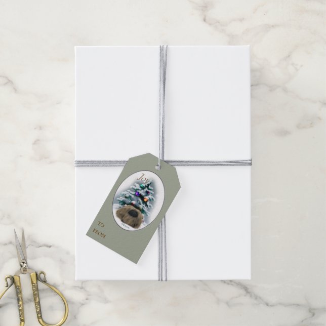 Pekingese Liebhaber Weihnachten Geschenkanhänger (Mit Garn)