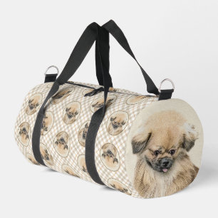 Pekingese Malerei Fawn Niedlich Original Haustier  Duffle Bag