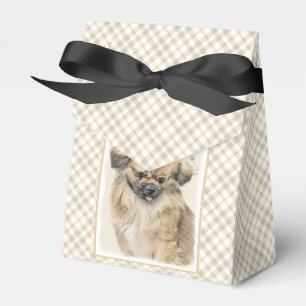 Pekingese Malerei - Niedliche Original Hunde Kunst Geschenkschachtel