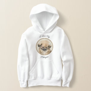 Pekingese Malerei - Niedliche Original Hunde Kunst Hoodie