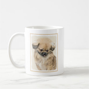 Pekingese Malerei - Niedliche Original Hunde Kunst Kaffeetasse