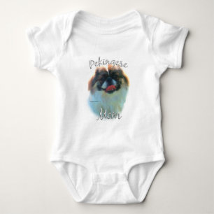 Pekingese Mama 2 Baby Strampler