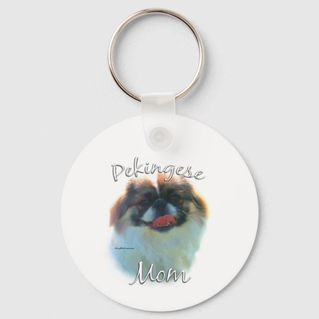 Pekingese Mama 2 Schlüsselanhänger (Vorderseite)