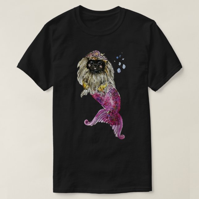 Pekingese Mermaid T-Shirt (Design vorne)
