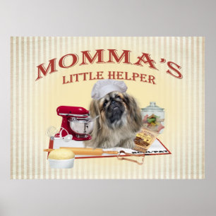 Pekingese Mommas kleine Helferposter Poster