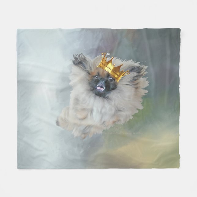 Pekingese Prince Fleecedecke (Vorderseite (Horizontal))