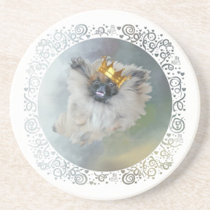 Pekingese Prince Sandstein Untersetzer