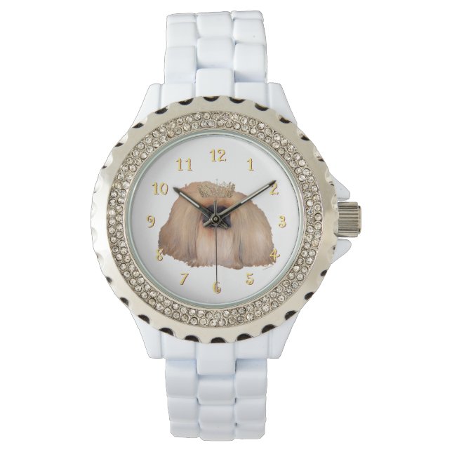 Pekingese Queen Armbanduhr (Vorderseite)