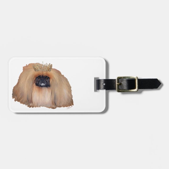Pekingese Queen Gepäckanhänger (Vorderseite horizontal)