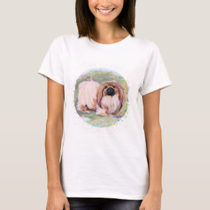 Pekingese Schön in Rosa T-Shirt