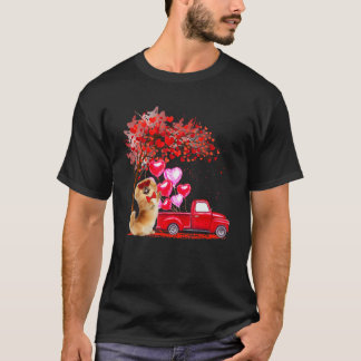 Pekingese Sonnenbrille Herz Bäume Lieferwagen LKW T-Shirt