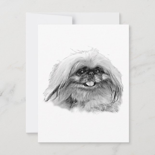 Pekingese Stationery - leere Karte "JenaSota" (Vorderseite)
