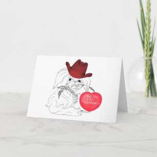 Pekingese Valentine Feiertagskarte
