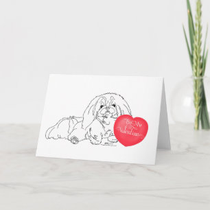 Pekingese Valentine Feiertagskarte