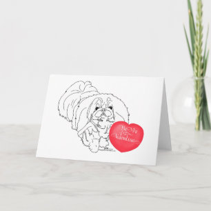 Pekingese Valentine Feiertagskarte
