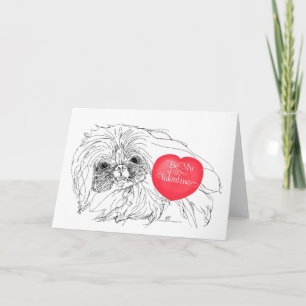 Pekingese Valentine Feiertagskarte