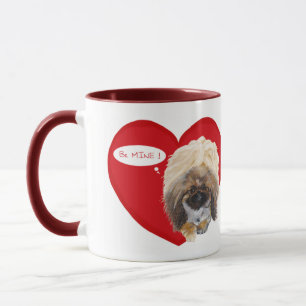 Pekingese Valentinsbecher Tasse