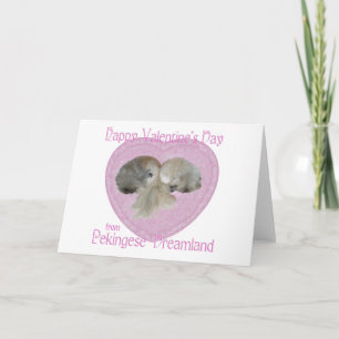 Pekingese Valentinsgrußkarte Feiertagskarte
