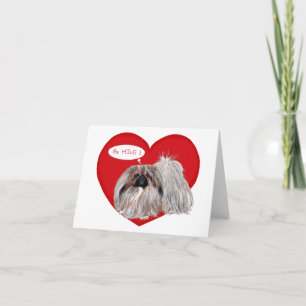 Pekingese Valentinstag Feiertagskarte