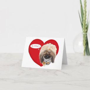 Pekingese Valentinstag Feiertagskarte