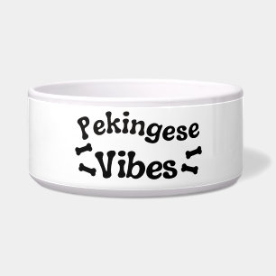 Pekingese Vibes Keramik Dog Bowl Napf