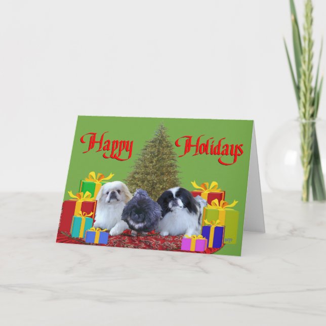 Pekingese Weihnachten (Vorderseite)