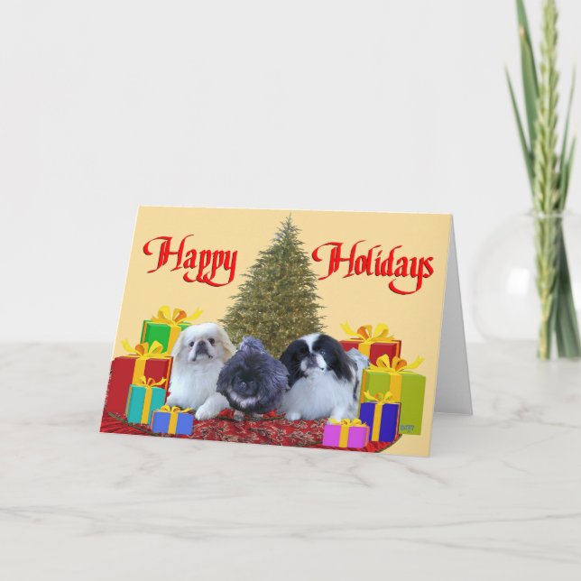 Pekingese Weihnachten (Vorderseite)