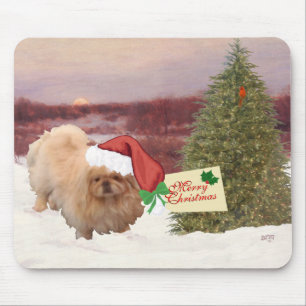 Pekingese Weihnachten Mousepad