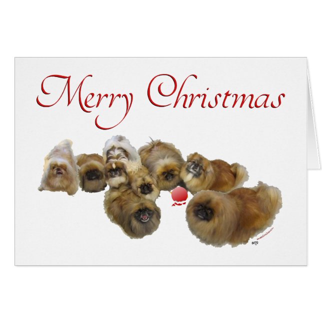 Pekingese Weihnachtsdekoration (Vorderseite (Horizontal))