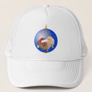 Pekingese Weihnachtsdekoration Truckerkappe