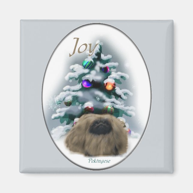 Pekingese Weihnachtsgeschenke Magnet (Vorne)