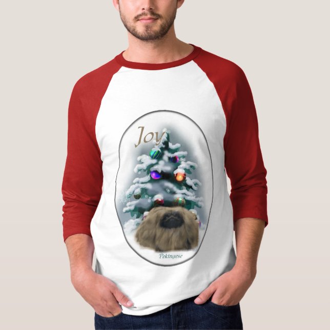 Pekingese Weihnachtsgeschenke T-Shirt (Vorderseite)
