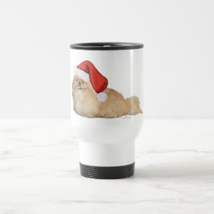Pekingese Weihnachtsmann Reisebecher