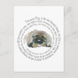 Pekingese Weisheit - und Lord Byrons Klage Postkarte