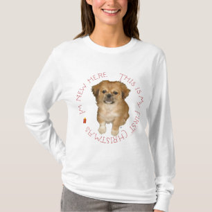 Pekingese Welpe erstes Weihnachten T-Shirt