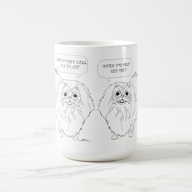 Pekingese Wit und Weisheit Kaffeetasse (Mittel)