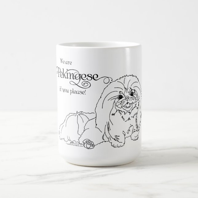 Pekingese Wit und Weisheit Kaffeetasse (Mittel)