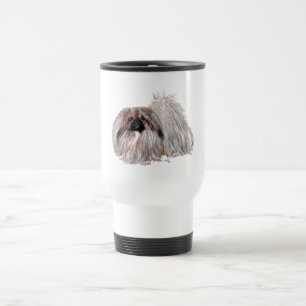 Pekingeser Hund stehend Reisebecher