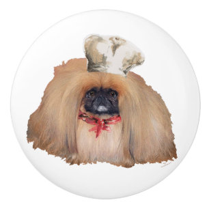 Pekingeser Koch Keramikknauf