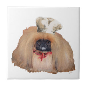 Pekingeser Köchin - Weiblich Fliese