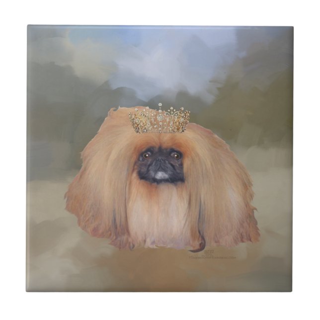 Pekingeser Königlich Fliese (Vorderseite)