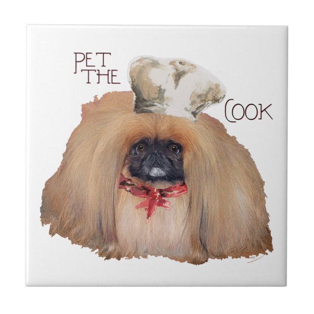 Pekingesischer Koch - Weiblich Fliese (Vorderseite)