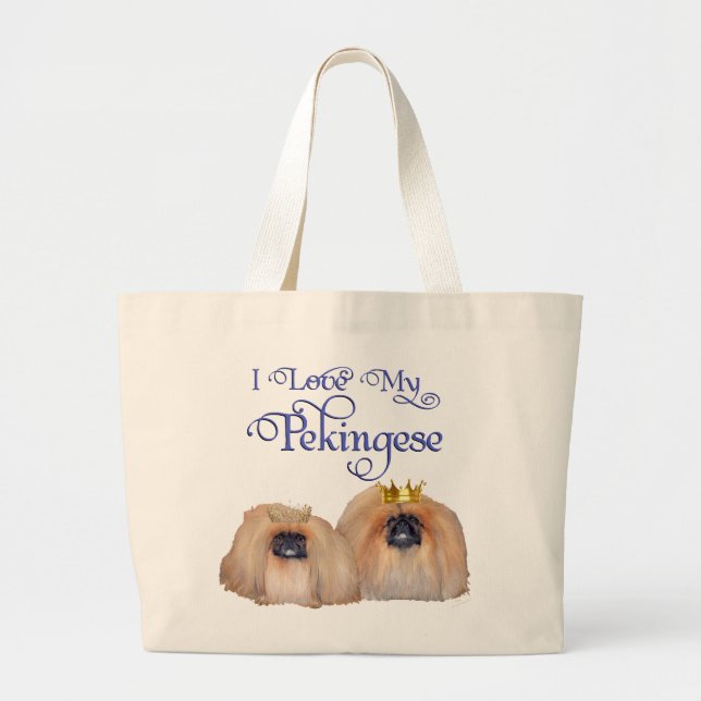 Pekingische Liebe Jumbo Stoffbeutel (Vorne)
